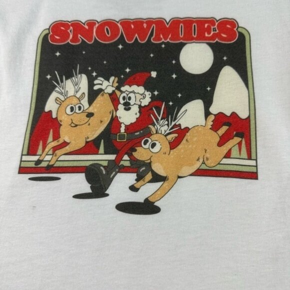 Kid Dangerous Snowmies Short Sleeve Christmas Shirt Size 6 - Picture 3 of 6